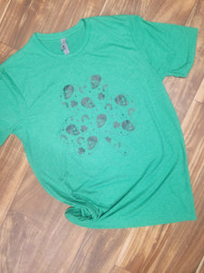 Shamrock Skull & Rainbows Screen Print T