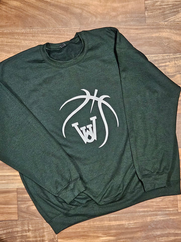 Spirit Gear - Forest Green Crew Wayland Basketball Logo