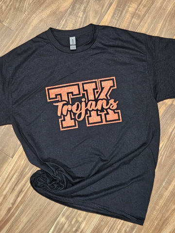 TK Spirit Gear - Black T w/Orange GLITTER