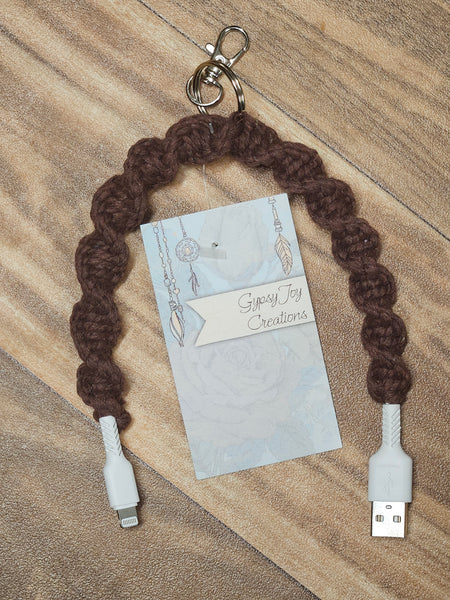 Macrame charger keychain (iPhone)