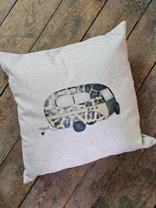 Leopard Retro Camper Pillow Cover