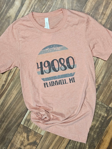 Plainwell Hometown Zip Code Graphic T