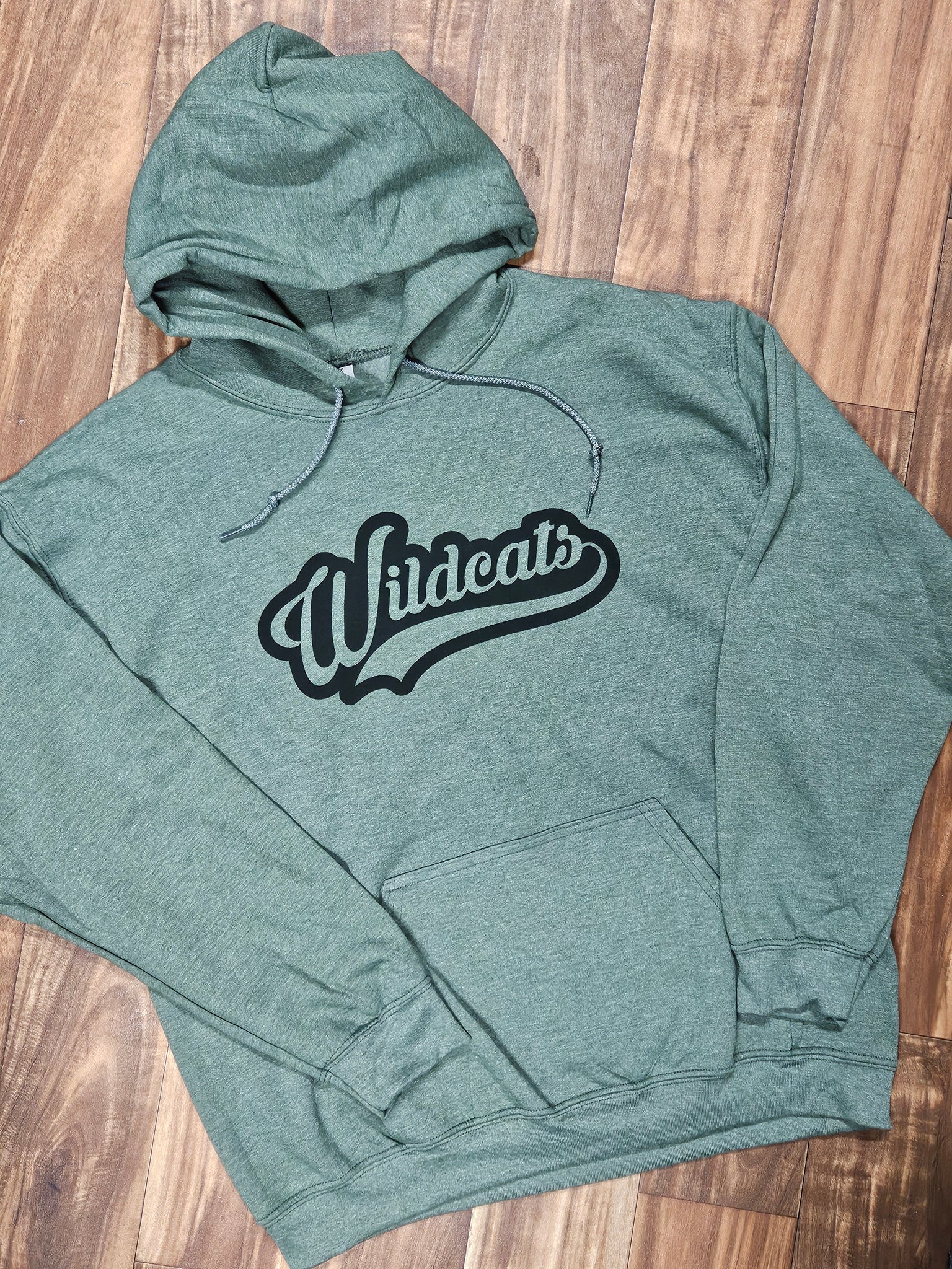 Wildcats Retro - Heathered Green Hoodie