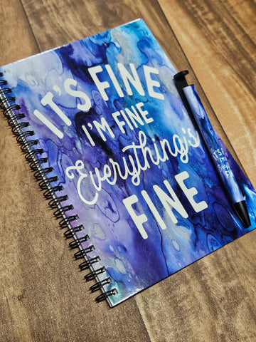 Matching Notebook & Pen Set - It's Fine (NEW)