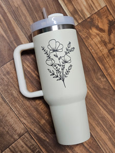 40oz Tumbler - Wildflower Bouquet