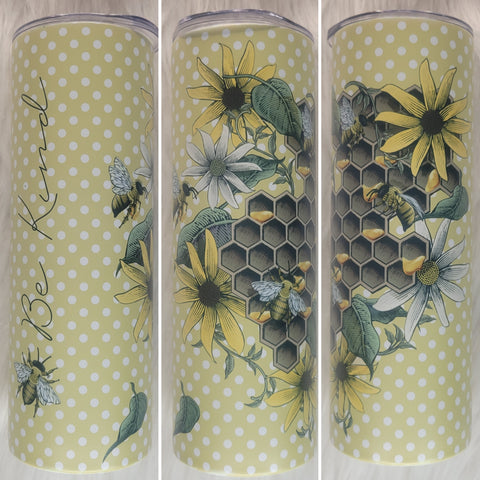 Be Kind (Yellow Polka Dot Bees) Tumbler