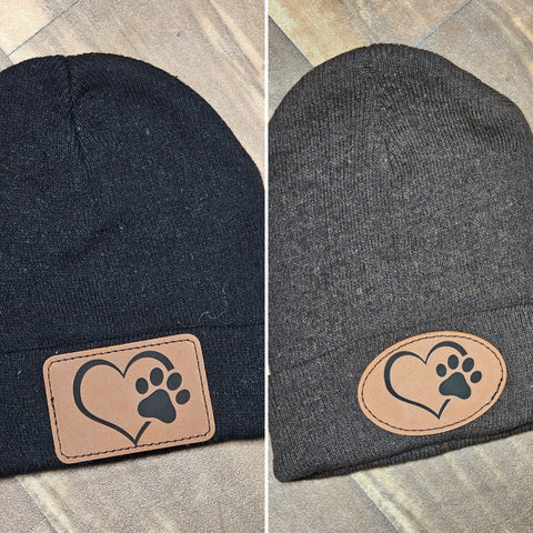 Pawprint Heart Beanie Hat