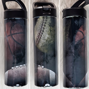 Basketball Baseball Football Sports Lid Tumbler