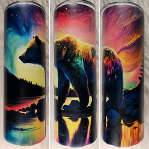 Northern Lights Bear (Vibrant Series) Tumbler