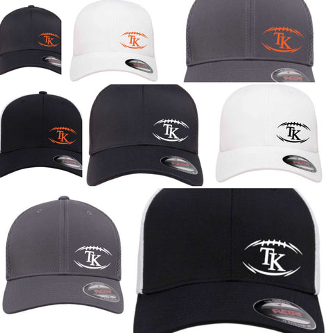 TK Football Outline - Fitted Flexfit Airmesh Hat