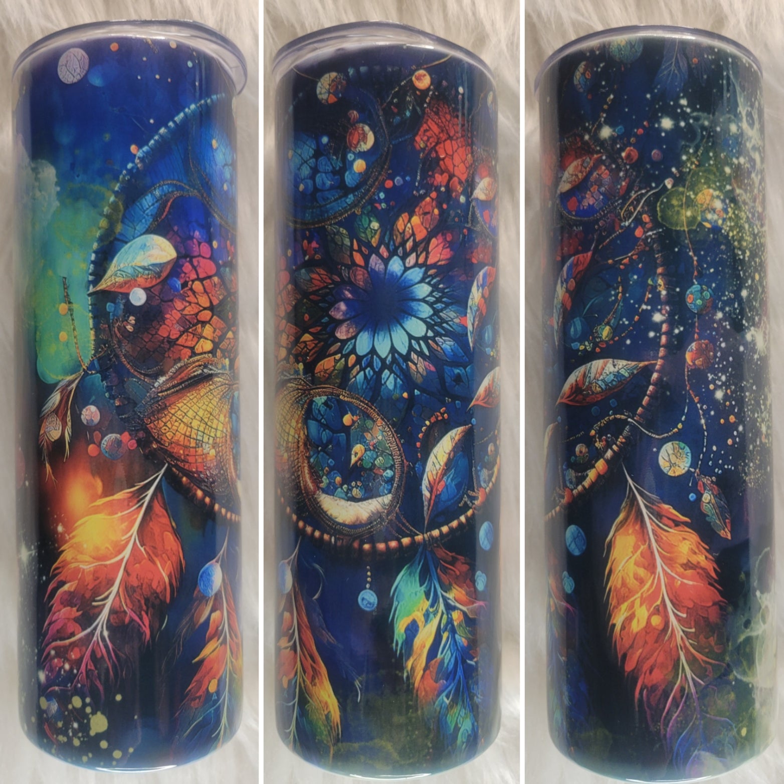 Dreamcatcher Orange & Blue Tumbler (Vibrant Series)