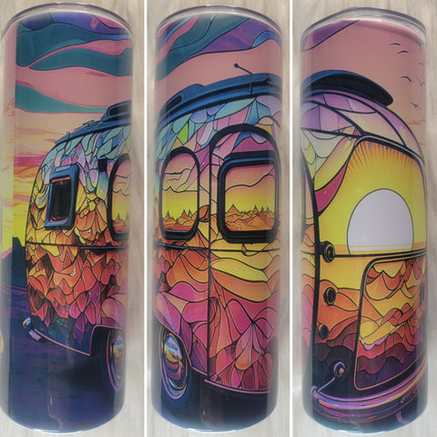 Camper Mosaic Retro Tumbler (Vibrant Series)