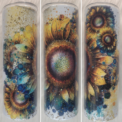 Sunflower Golden Blue Tumbler (Vibrant Series)