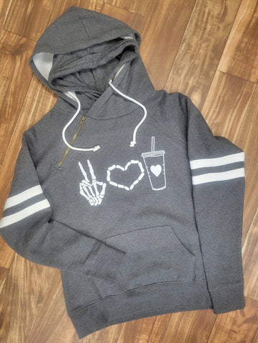 Peace Love Caffeine Double Hoodie