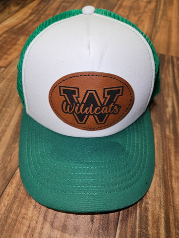 Wildcats W - Kelly Green Trucker Hat