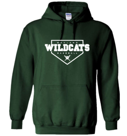 Wildcats Baseball Diamond  - Forest Green Hoodie