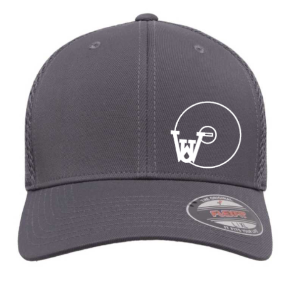 WUS Wrestling Outline - Fitted Flexfit Airmesh Hat