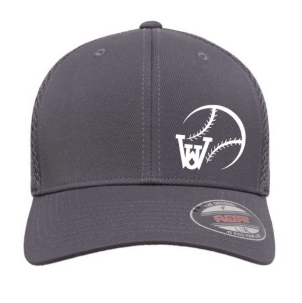 WUS Baseball / Softball Outline - Fitted Flexfit Airmesh Hat