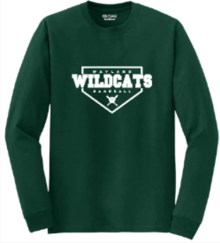 Wildcats Baseball Diamond  - Forest Green Long Sleeve T-shirt