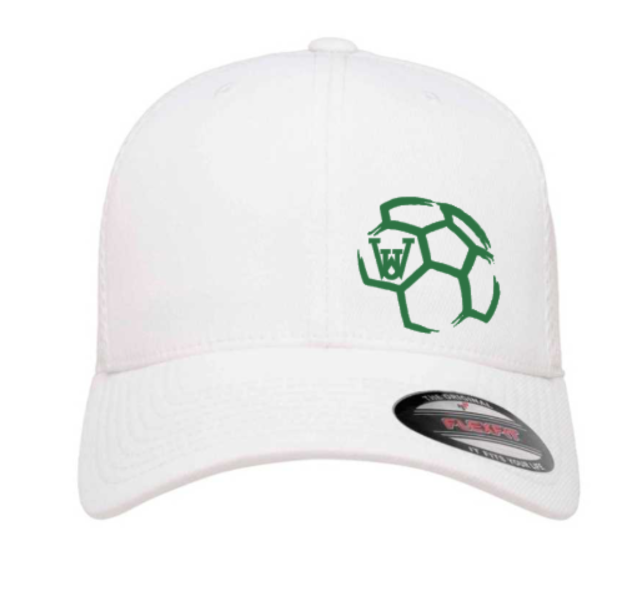 WUS Soccer Outline - Fitted Flexfit Airmesh Hat