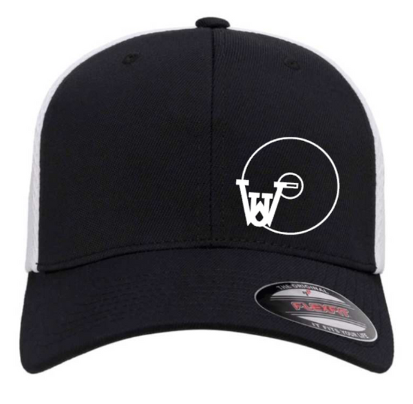 WUS Wrestling Outline - Fitted Flexfit Airmesh Hat