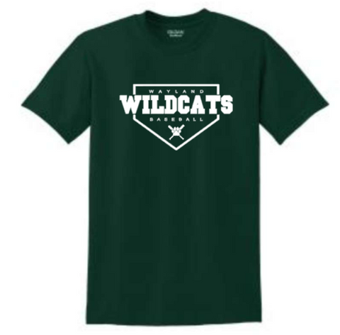Wildcats Baseball Diamond  - Forest Green T-shirt
