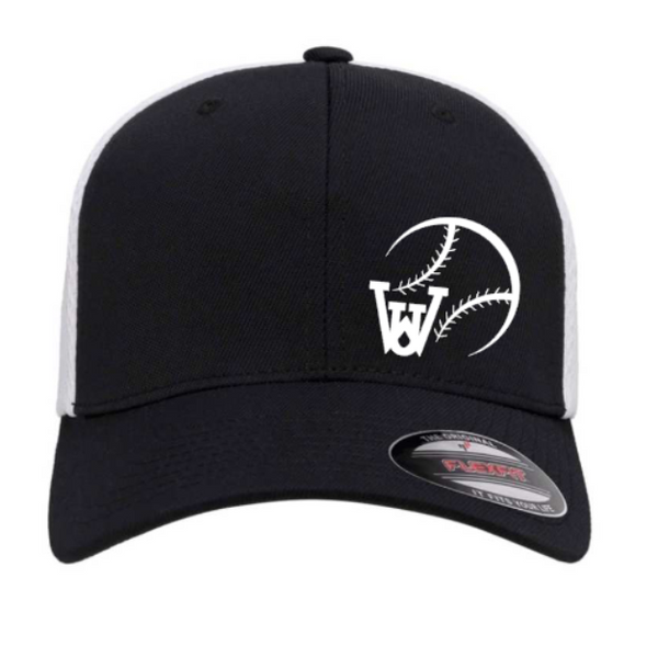 WUS Baseball / Softball Outline - Fitted Flexfit Airmesh Hat