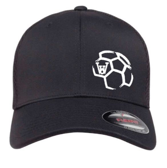 WUS Soccer Outline - Fitted Flexfit Airmesh Hat