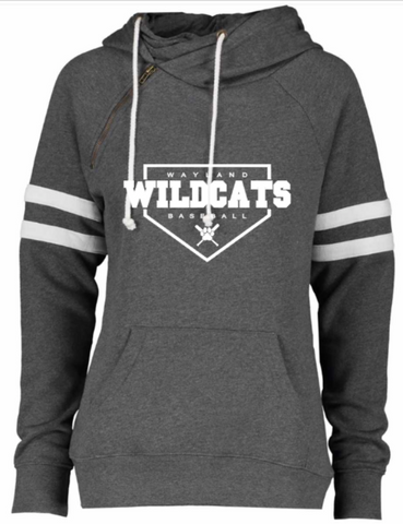Wildcats Baseball Diamond - Grey Varsity Double Hoodie Pullover