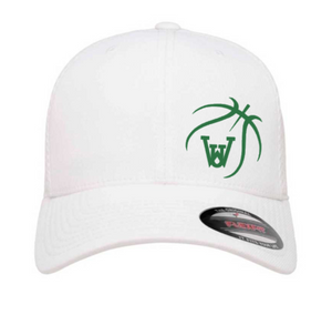 WUS Basketball Outline - Fitted Flexfit Airmesh Hat