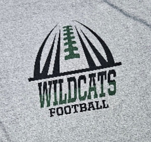 WUS Vertical Football - Grey Hoodie