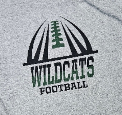 WUS Vertical Football - Grey Hoodie
