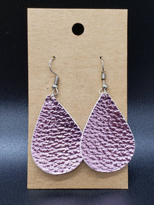 Small Teardrop Earrings - Metallic