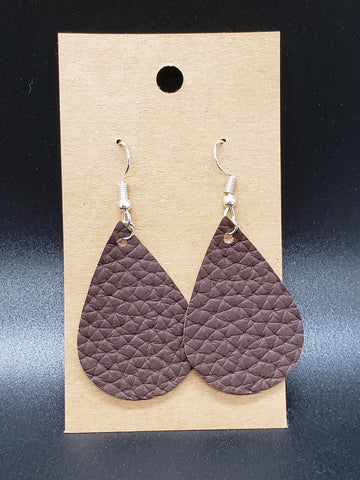 Small Teardrop Earrings - Chocolate