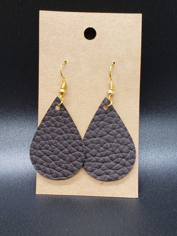 Small Teardrop Earrings - Dark Chocolate