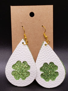 Shamrock Glitter Earrings