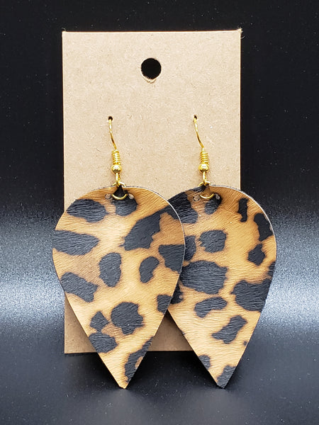 Petal Earrings - Leopard