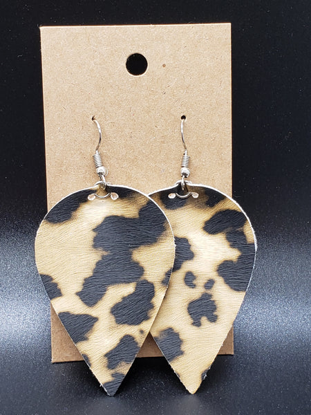 Petal Earrings - Leopard