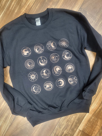 Moon Phases Crew Sweatshirt