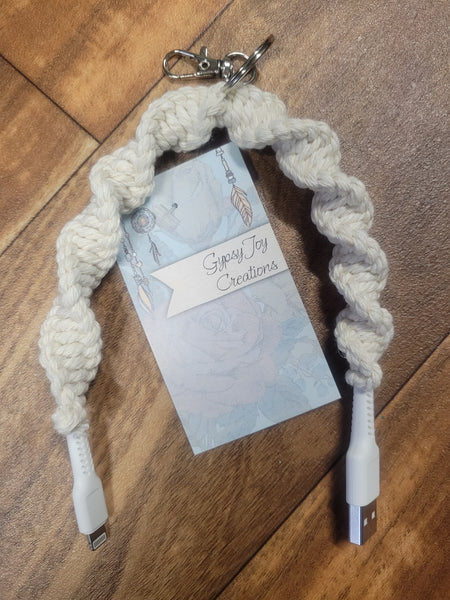 Macrame charger keychain (iPhone)