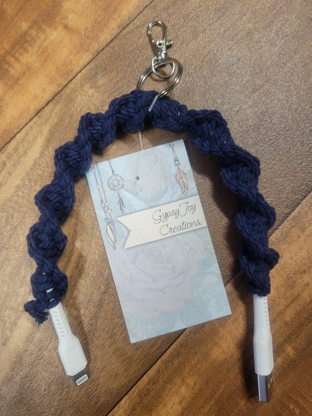 Macrame charger keychain (iPhone)