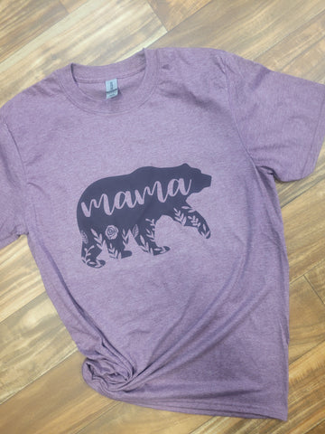 Mama Bear Floral Graphic T